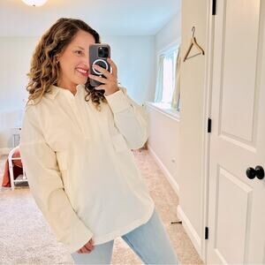 NWT MaxMara White Cotton Thick Pullover Top 10